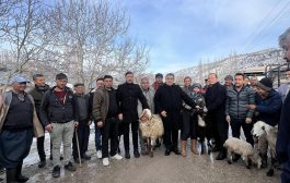 AFETTEN ETKİLENENLERE HİBE KOYUN DAĞITILDI